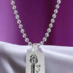 M Men Style Men Stainless Steel Square Religious Pendant image 4