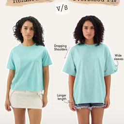 The Souled Store Women Printed Drop-Shoulder Sleeves T-shirt image 4