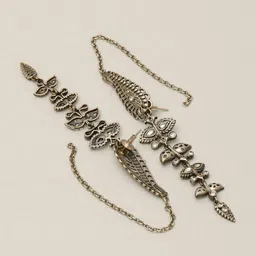 VIVAZS Leaf Shaped Drop Earrings image 3