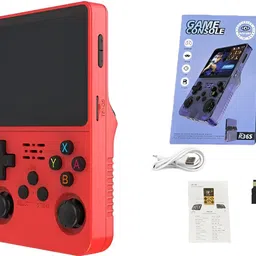 HG WORLD Retro Game R36S Video Game Hand Gaming Console For Pocket Portable Game Box 3.5 IPS Screen Rechargeable Battery Handheld Console Gaming 64 GB with 21+ Emulators, Hand Video Game, Best Gift For All Ages image 2
