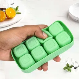 flynhigh 2pcs 8 big Cavity Pop Up Ice Cube Trays for Freezer with Lid 100% BPA Free B6 Multicolor Silicone Ice Cube Tray image 4