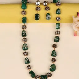 Geo Jewels Premium Beaded Necklace & Earrings Jewellery set-picture-17