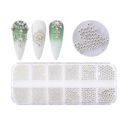 RANORE 3D Nail Design Decoration Mini Stainless Steel Silver Beads- 200gm-image-7