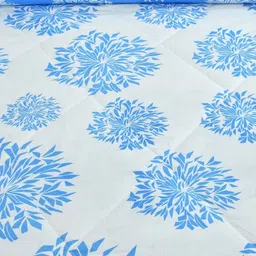 REALDREAM Blue & White Floral Microfiber AC Room Double Bed Comforter image 3