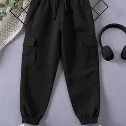 YK X Trampoline Kids Cotton Mid-Rise Cargo Joggers-picture-11
