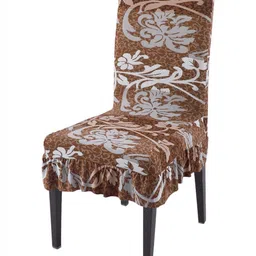 HOKIPO Brown Printed Chair Cover-picture-39