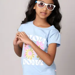 V-Mart Girls Graphic Printed Round Neck Cotton T-shirt-picture-34