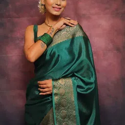 Vmdesigns Woven Design Zari Saree with Blouse Piece-picture-16