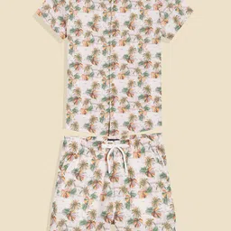 Allen Solly Junior Boys Floral Printed Casual Shirt and Shorts-picture-12