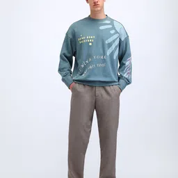 Flying Machine Men Cotton Graphic Printed Long Sleeves Sweatshirt image 3