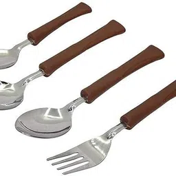 sorath Swan Cutlery Set for Dining Table - Stainless Steel 24 Piece with Swan Stand Stainless Steel, Plastic Cutlery Set image 2