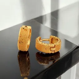 SHREE KRISHNA SHOPPING Unisex Gold-Plated Brass Earrings-picture-25