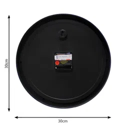 Aura White & Black Printed Contemporary Wall Clock image 4