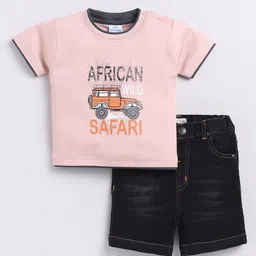 Dollar Boys Round Neck Printed T-shirt with Shorts-image-76