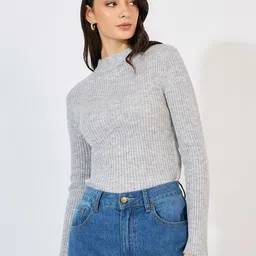 Styli Women Ribbed Pullover-image-4
