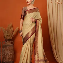 SILKWEAR Solid Woven Design Mysore Silk Saree-image-94