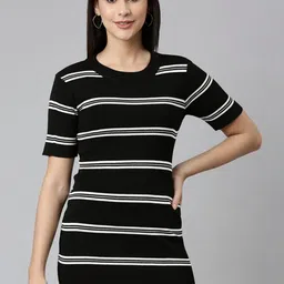 SHOWOFFFF Striped Bodycon Mini Dress image 4