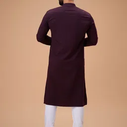 EKATVA ETHNIC Men Textured Cotton Kurta with Churidar image 2