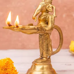 The Advitya Brass Lord Ganesha Aarti Diya Pooja Deepak image 4