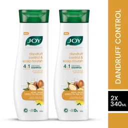 joy Natural Actives Dandruff Control and Scalp Nourish 4 in 1 Multi Action Conditioning Shampoo | With Lemon and Tea Tree Oils, Argan, Ginger | Anti-Dandruff Conditioning Shampoo Pack of 2 X 340ml )-picture-28