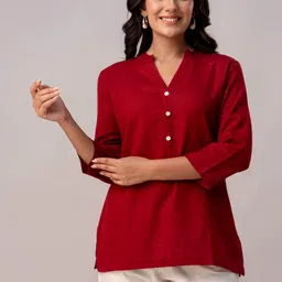 SwagSanskriti Cotton Chiffon Top image 3