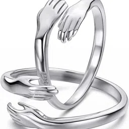 Teeragaj Set Of 2 Hug Shaped Adjustable Finger Ring image 2