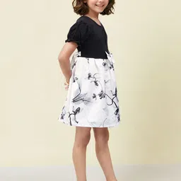 Toonyport Floral Print Net Fit & Flare Dress image 3