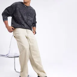 glitchez Men Light Shade Loose Jeans image 5