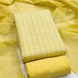 Panzora Striped Unstitched Dress Material image 3