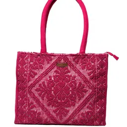 Maisha Floral Textured Swagger Tote Bag-picture-18