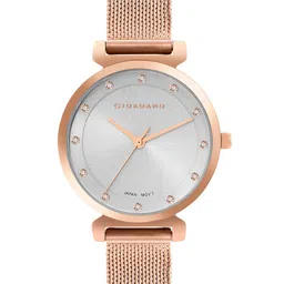 GIORDANO Women Embellished Dial & Stainless Steel Bracelet Style Straps Analogue Watch-image-59