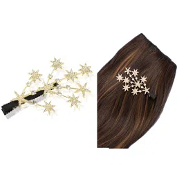 Axpro Women Barrettes Five Pointed Star Pin Alligator Hair Clip image 2