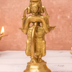 The Advitya Brass Lord Ganesha Aarti Diya Pooja Deepak image 3