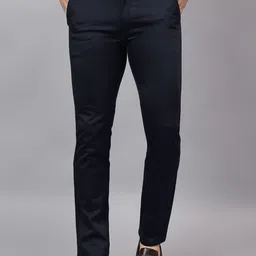 AAAI Enterprises Men Relaxed Straight Leg Slim Fit High-Rise Chinos Trousers-picture-22