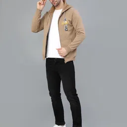 LIMEROAD Men Printed Hooded Sweatshirt image 3