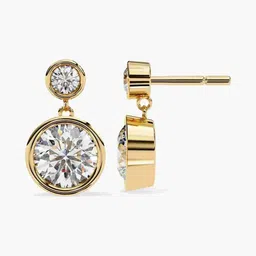 VALANOVA Hallmarked 18K Diamond Earrings -2.06 gm image 3