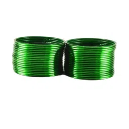 Vidhya Kangan Green Bangle Set image 1