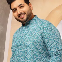 SOJANYA PLUS Floral Printed Mandarin Collar Straight Kurta-picture-18