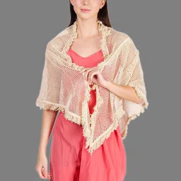 Hi Look Women Self Design Cotton Scarf-image-1