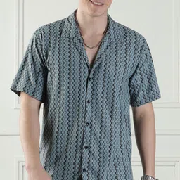 Urban Buccachi Geometric Printed Club Collar Regular Fit Shirt-picture-28