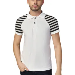 Blisstone Men Striped Polo Collar T-shirt-picture-38