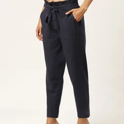 VYMO Women Slim Fit Easy Wash Trousers image 4