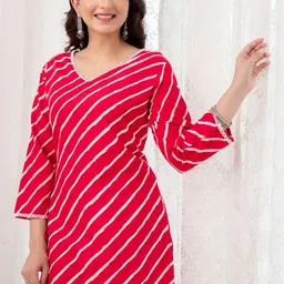 Pjyot by surhi Women Leheriya Printed Kurta-picture-16