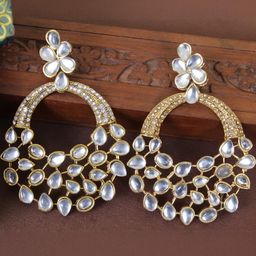 FASHION EMPIRE Gold-Plated Circular Brass Chandbalis-picture-35