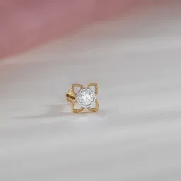 Mia by Tanishq 14KT Floral Dream Gold & Diamond Nose Pin - 0.38 gm-picture-33