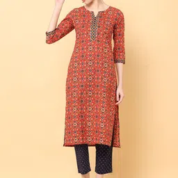 all about you Women Printed Regular Pure Cotton Kurta with Trousers & With Dupatta-picture-41