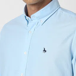 Van Heusen Sport Slim Fit Button Down Collar Pure Cotton Opaque Shirt image 3