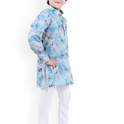 BAESD Boys Floral Printed Kurta with Pyjamas image 5