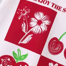 Honeyhap Printed Round Neck Pure Cotton T-shirt With Joggers image 4