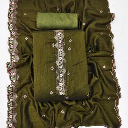 SHADOW & SAINING Embroidered Unstitched Dress Material image 4